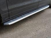 Пороги алюминиевые с пластиковой накладкой 2220 мм для автомобиля Hyundai H-1 2018-, TCC Тюнинг HYUNH118-10AL