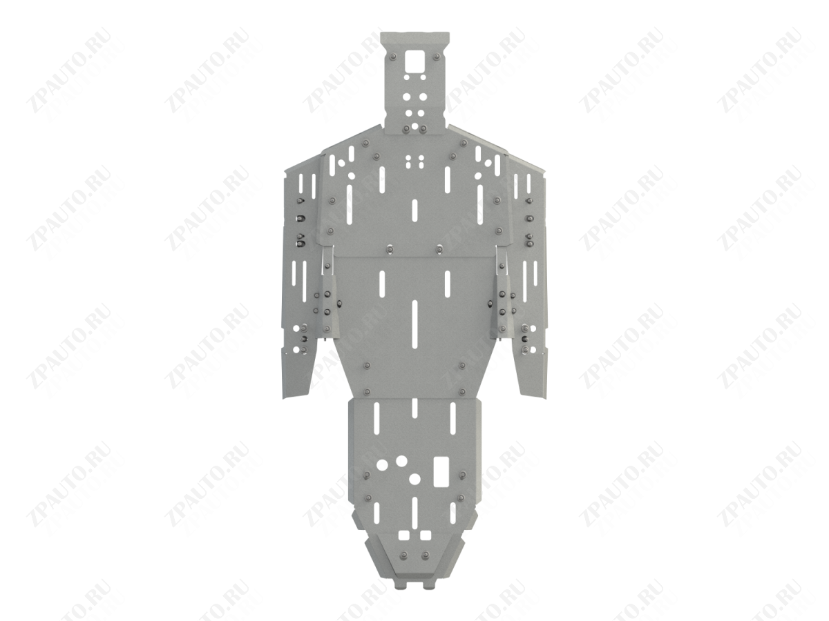 Защита днища для POLARIS RZR XP Turbo S 2018 -, алюминий 4 мм, STORM, арт. 3962