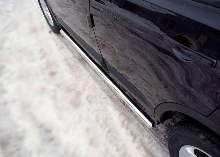 Пороги труба d57 вариант 3 для Nissan Qashqai 2010, Slitkoff QNT-0007753