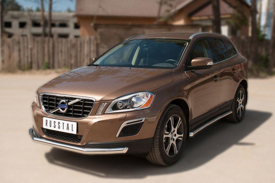 Защита переднего бампера d57 для Volvo XC60, Slitkoff VXCZ-002081