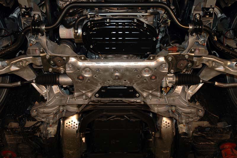 Защита картера для INFINITI Q50/Q60 (G 25) 2010 - 2014, V-2.5, Sheriff, алюминий 5 мм, арт. 15.1406