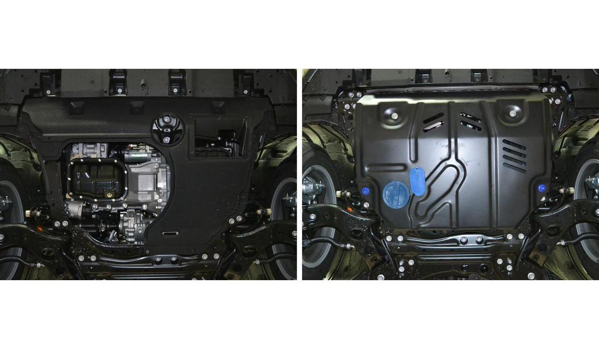 Защита картера и КПП Rival для Lexus NX 200 2014-2017 2017-н.в., сталь 1.8 мм, с крепежом, штампованная, 111.3211.1