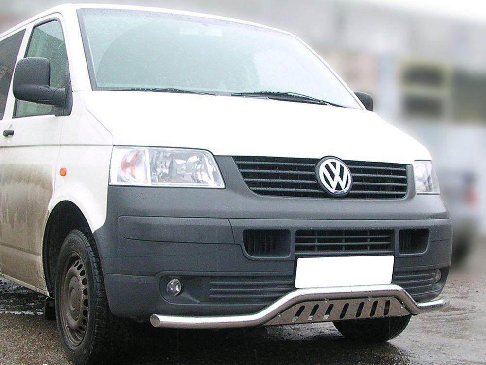 Дуга передняя по низу бампера "Сити Гард" для Volkswagen Transporter T5 2003, Технотек WLT5_1