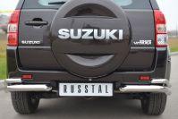 Защита заднего бампера уголки d63/42 для Suzuki Grand Vitara 5d 2012, Руссталь SVZ-001099