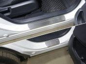Накладки на пороги (лист шлифованный) 4шт для автомобиля Honda CR-V 2017-