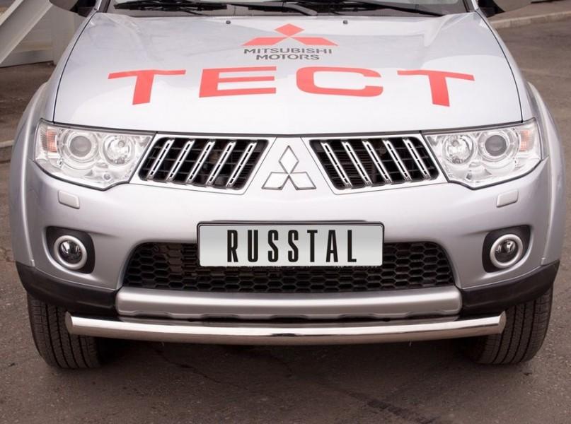 Защита переднего бампера d76 для Mitsubishi Pajero Sport 2010, Slitkoff PSZ-000920