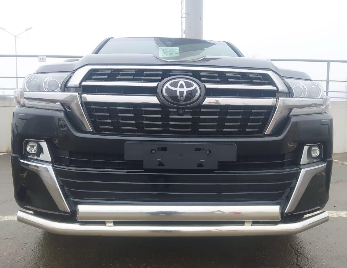 Защита переднего бампера для автомобиля Toyota Land Cruiser 200 Executive  Lounge 2020 (обновленный) арт. TLCEL200.20.03-75