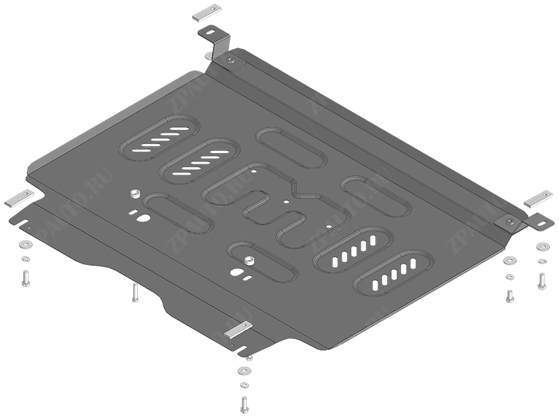 Защита стальная Мотодор (Радиатор; Двигатель), 2 мм,  Foton View  2025-2026 арт. 77513