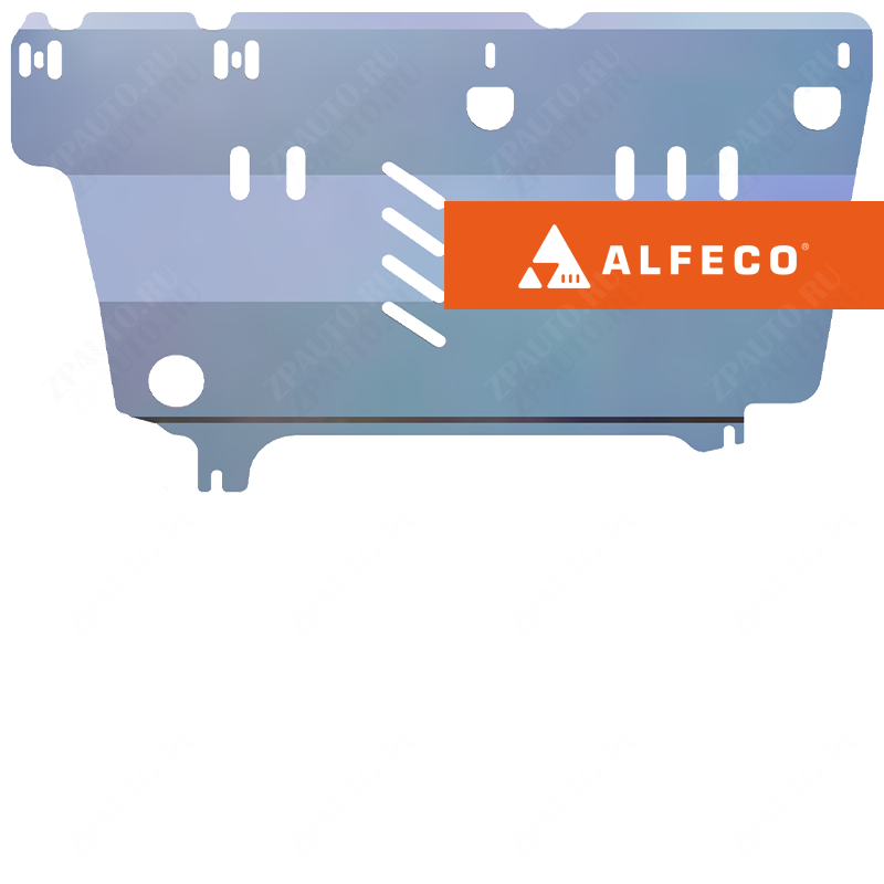 Защита  картера и КПП Peugeot 207 2006-2012 V-all , ALFeco, алюминий 4мм, арт. ALF1703al-1