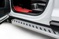 Пороги алюминиевые "Prestige Silver" 1700 серебристые Hyundai Creta 4WD (2016-2021) , Slitkoff, арт. AL-HCRET4WD008