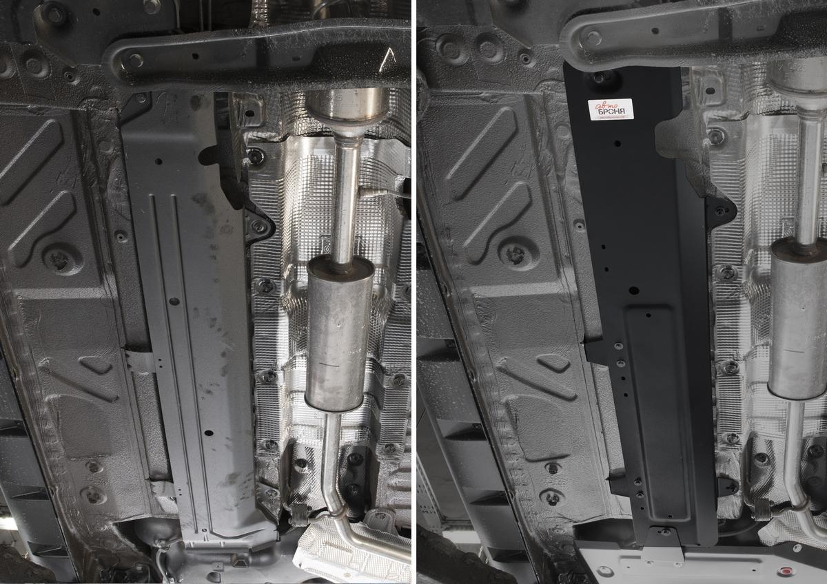 Защита топливных трубок АвтоБроня для Renault Kaptur I рестайлинг (V - 1.6) 2020-н.в., штампованная, сталь 1.8 мм, с крепежом, 111.04716.1