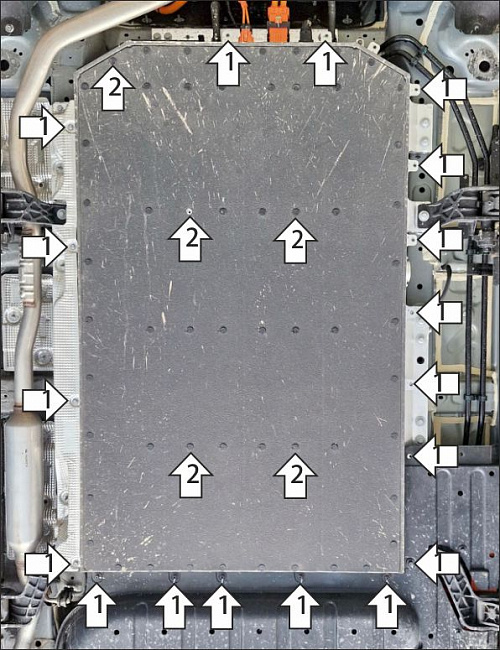 Защита алюминиевая Мотодор (Аккумуляторная батарея), 4 мм,  Li L9  2024- арт. 349909