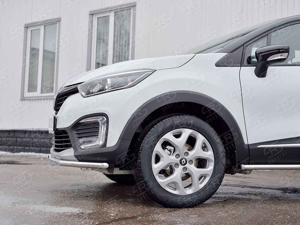 Защита переднего бампера d42 Renault Kaptur 2016, Slitkoff RKPZ-002460