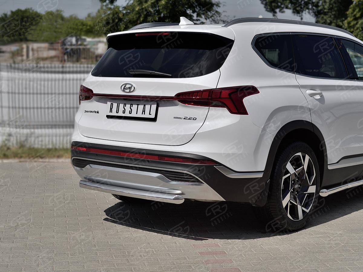 HYUNDAI SANTA FE 2021- Защита заднего бампера d57 дуга HSFZ-003603