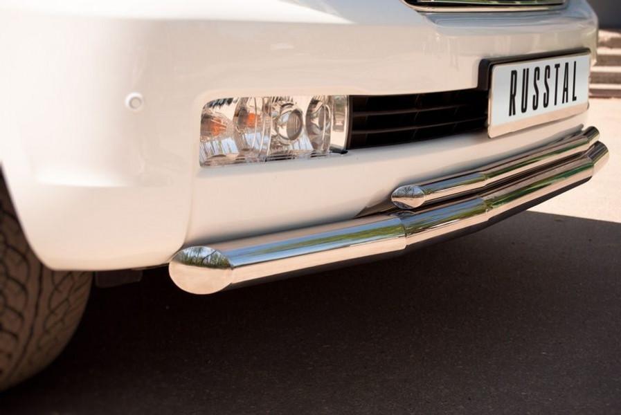 Защита переднего бампера d76/42 для Toyota Land Cruiser 200 2007-2012, Slitkoff LCZ-000206