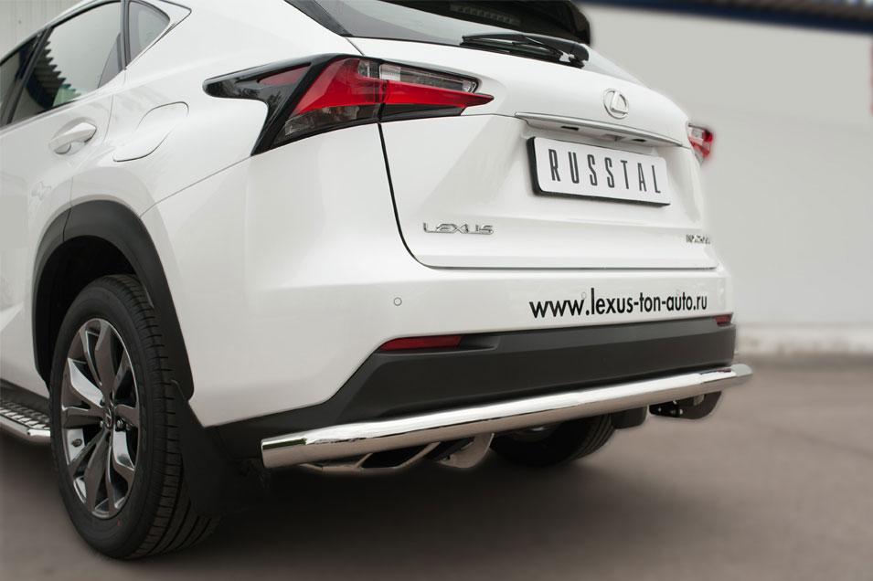 Защита заднего бампера d57 для Lexus NX 200t 2014 F Sport, Slitkoff LNXZ-002144