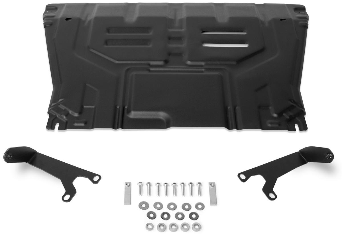 Защита картера и КПП АвтоБроня для Kia Soul III (V - 1.6; 2.0) 2019-н.в., штампованная, сталь 1.5 мм, с крепежом, 111.02850.1