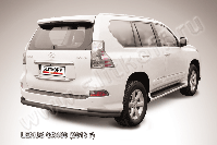 Защита заднего бампера d76+d42 двойная черная Lexus GX-460 (2013-2023) , Slitkoff, арт. LGX13-008B