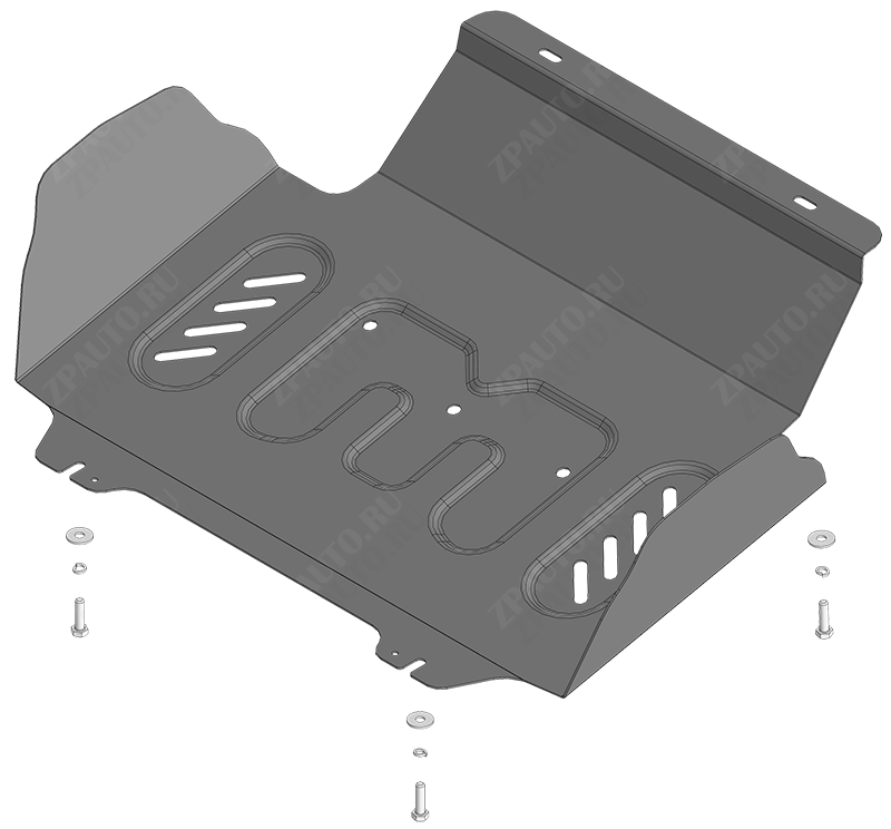 Защита стальная Мотодор (Радиатор), 2 мм,  Foton Tunland V9  2024- арт. 77507