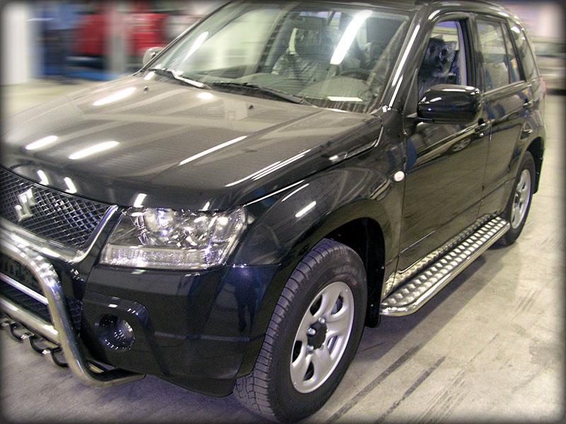 Пороги c листом d-43 (5 дв.)  для Suzuki Grand Vitara 5d 2008, Технотек GVN10_1