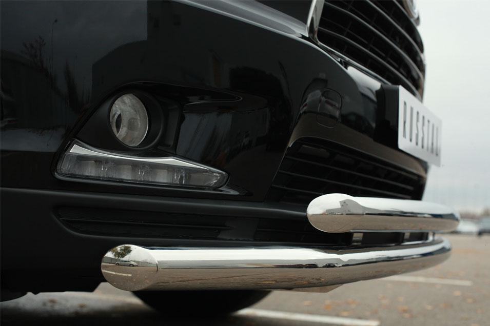 Защита переднего бампера d57/57 для Toyota Highlander 2013-2016, Slitkoff THRZ-001914