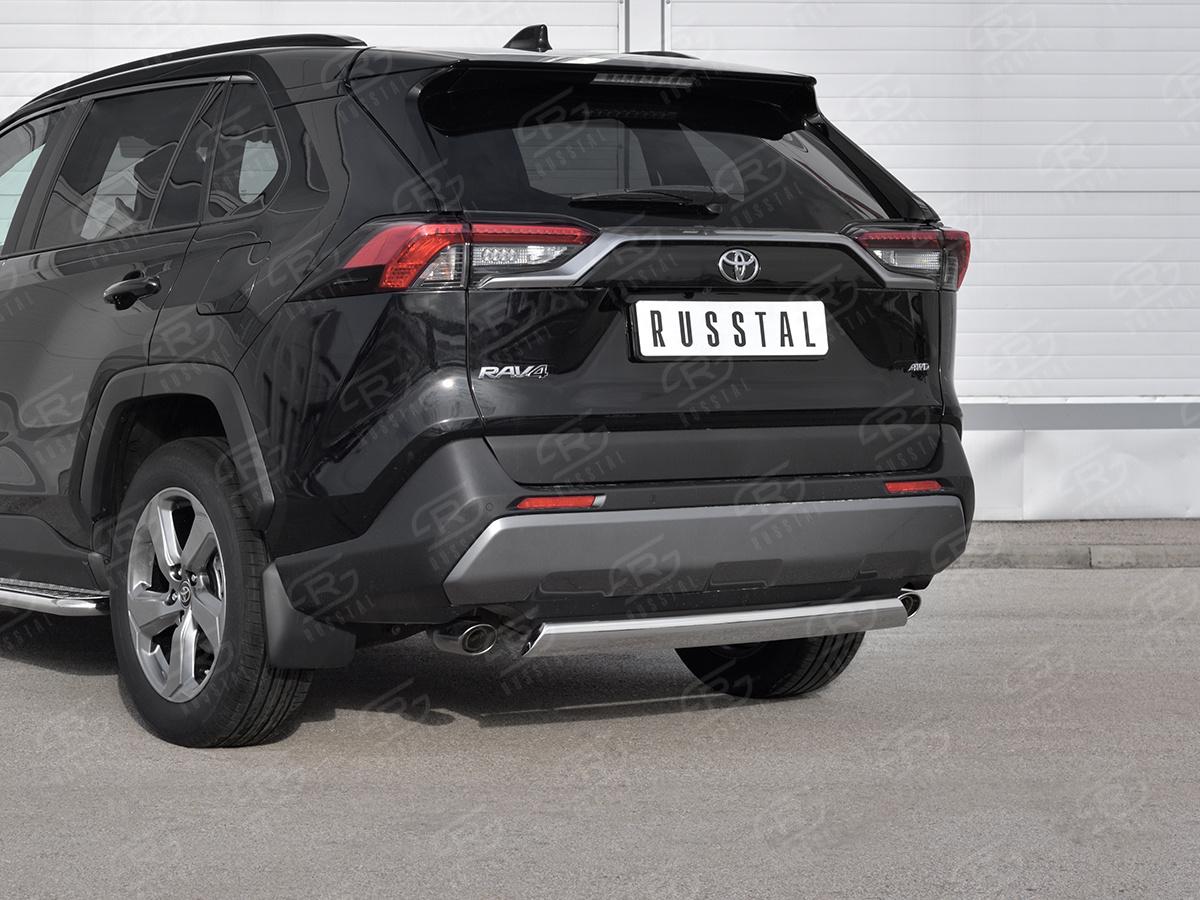 TOYOTA RAV4 2019-  Защита заднего бампера d75х42 дуга TR4Z-003368, Slitkoff