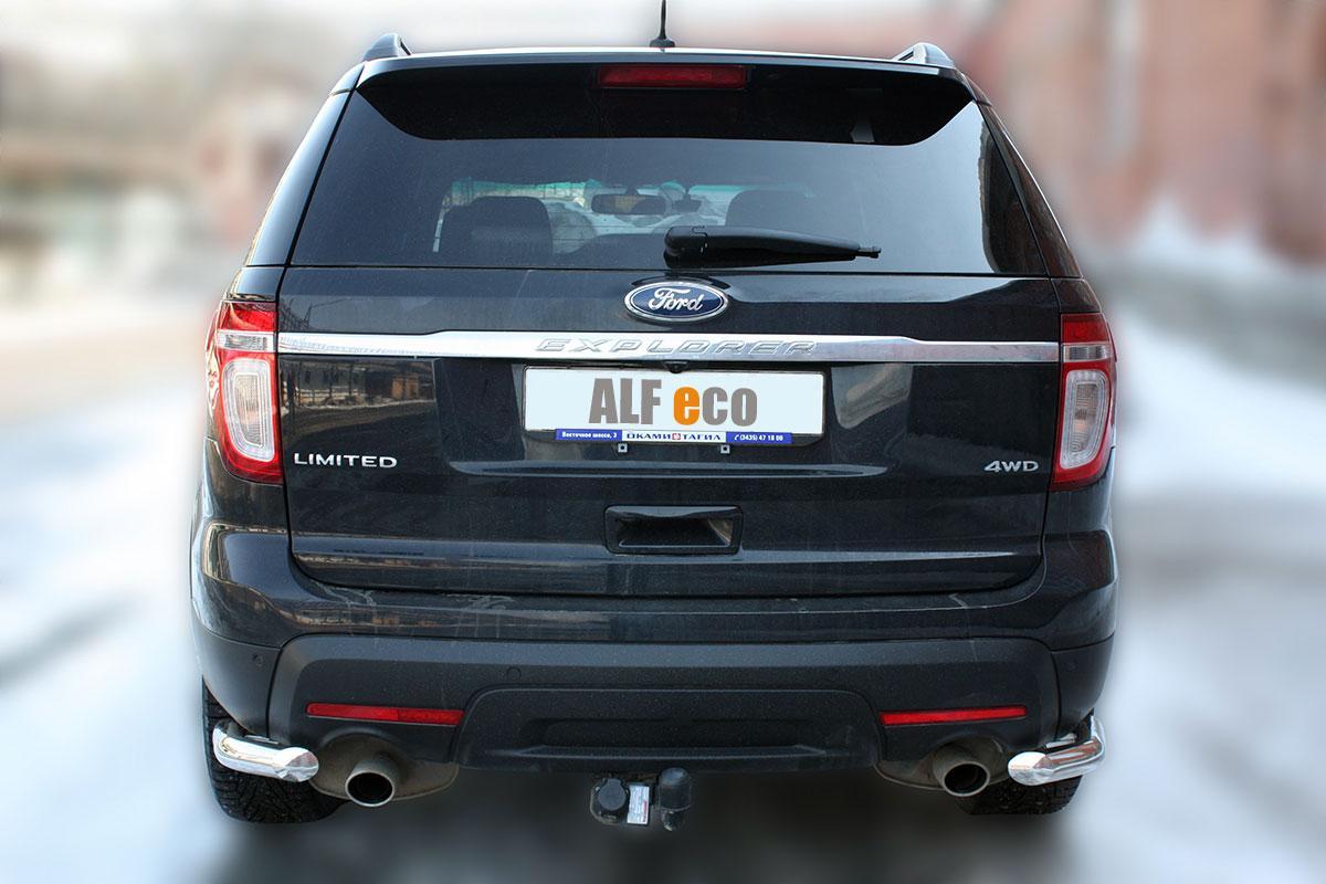 Защита задняя уголки D 60,3 для Ford Explorer(Форд Эксплорер), ALFeco арт. EXP-11.03