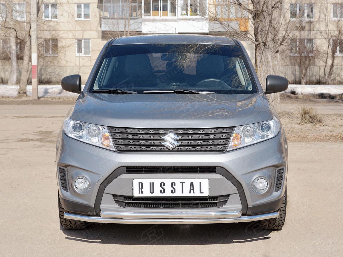 Защита переднего бампера d42/42 Suzuki Vitara 2015, Slitkoff SVZ-002577