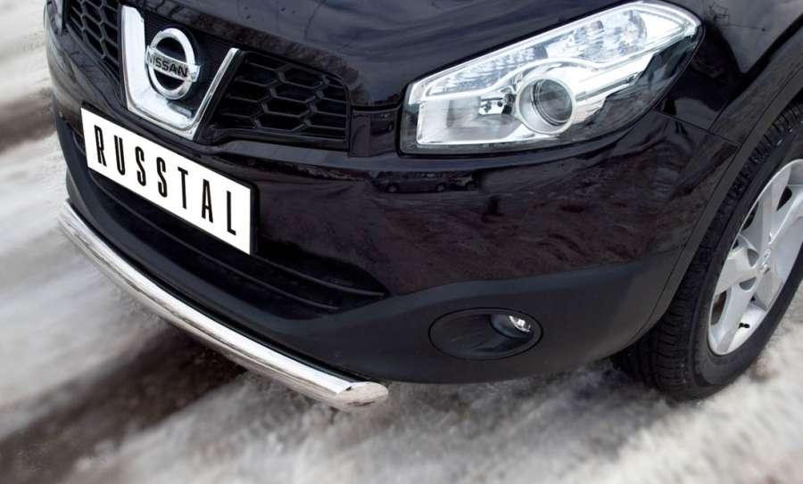 Защита переднего бампера d76 для Nissan Qashqai 2010, Slitkoff QNZ-000770