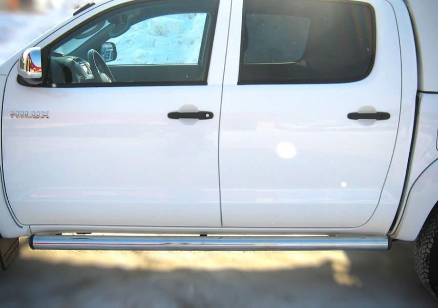 Пороги труба d76 вариант 2 для Toyota Hilux, Slitkoff TLT-0000072