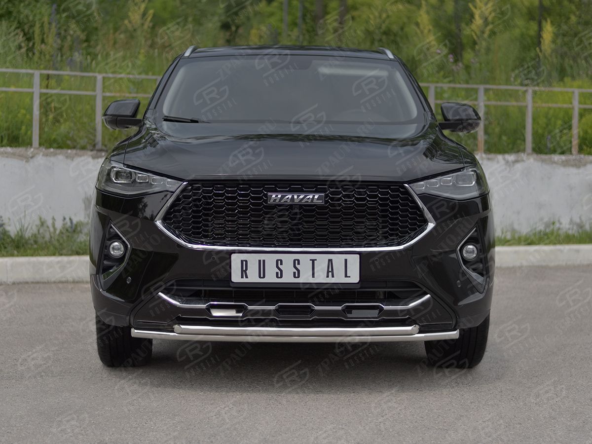 HAVAL F7X 1.5 4WD 2019-2022 Защита переднего бампера d42 секции-d42 дуга HF7XZ-003834
