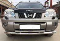 Защита переднего бампера двойная (радиус) для автомобиля NISSAN X-trail  2007-2010 (Т31) Первое поколение. NXT.07.04, Россия