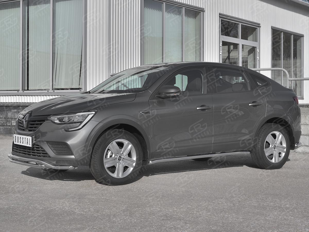 Пороги труба d42 (вариант 1) для автомобиля Renault Arkana арт. RART-0033201, Slitkoff