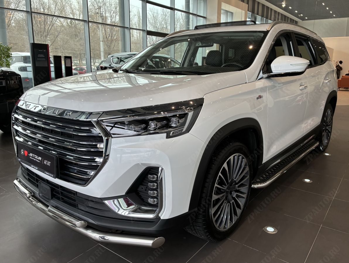 Защита переднего бампера двойная для автомобиля JETOUR X90 Plus 2022 арт. JET.X90+.22.03