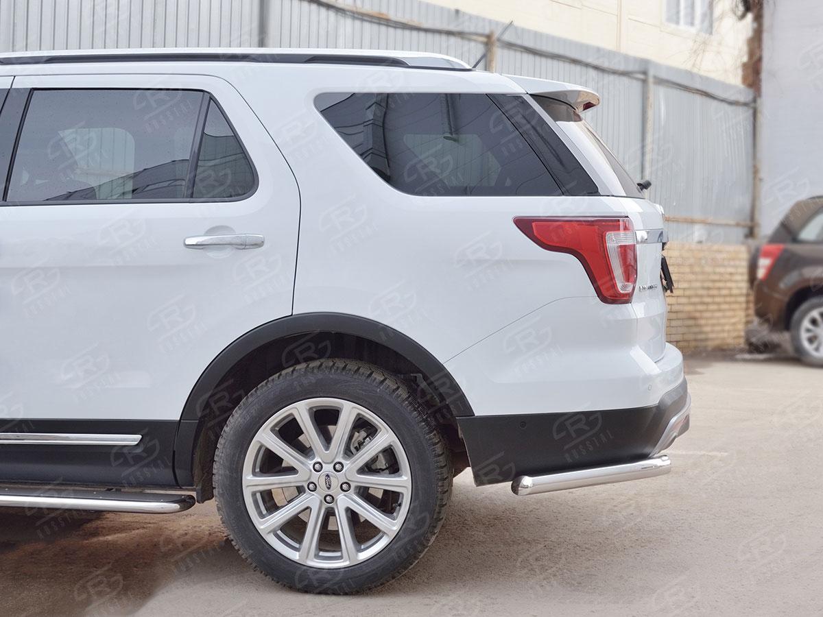 Защита заднего бампера уголки d57 для Ford Explorer 2015, Slitkoff FEZ-002666