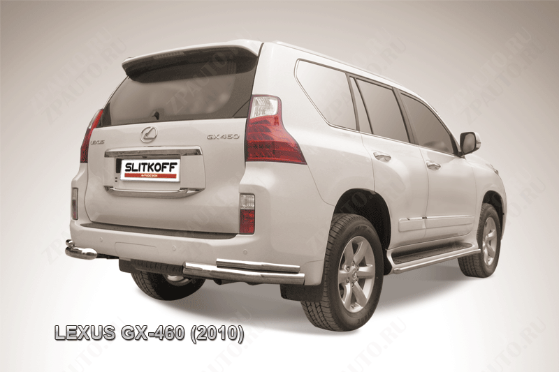 Уголки d76+d42 двойные Lexus GX-460 (2009-2013) Black Edition, Slitkoff, арт. LGX016BE