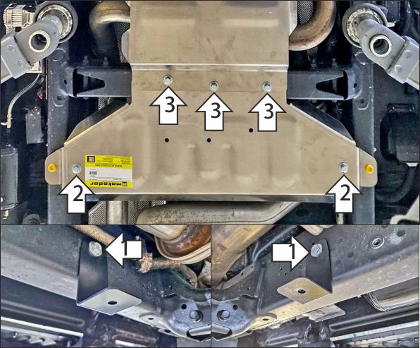 Защита алюминиевая Мотодор (Раздаточная коробка), 5 мм,  Dodge Ram 1500 RHO  2024- арт. 32921