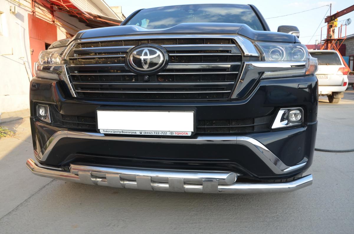 Защита переднего бампера с перемычками        для автомобиля TOYOTA Land Cruiser 200 Executive  2016, Россия TLCE200.16.05