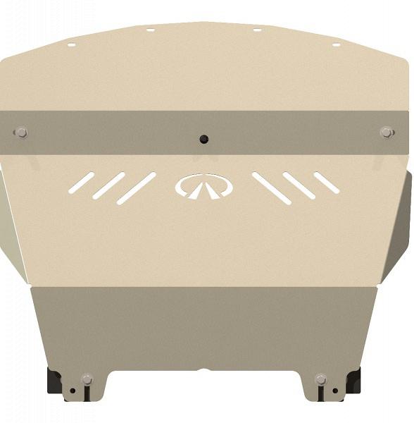 Алюминиевая защита картера на Infiniti Q 70 (M 25), алюминий 5 мм, Sheriff (Шериф) 15.1912