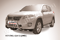 Кенгурятник d76 низкий Toyota Rav-4 (2010-2016) Black Edition, Slitkoff, арт. TR410-001BE