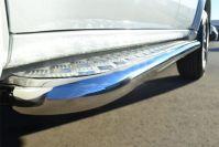 Пороги труба d57 с листом для Mitsubishi Pajero Sport 2013, Slitkoff MPSL-001582