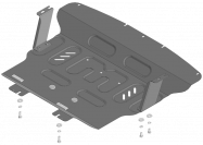 Защита стальная Мотодор (Радиатор, Двигатель), 2 мм,  Sollers SF1  2025- арт. 78703