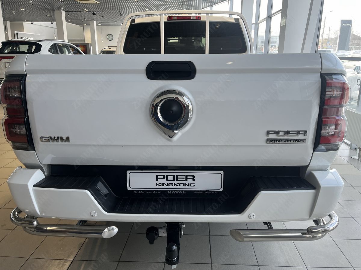 Защита заднего бампера  угловая двойная под фаркоп для автомобиля Great Wall Poer KingKong 2023 арт. GWPKK.23.20