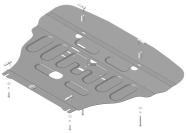 Защита стальная Мотодор (Двигатель, Коробка переключения передач), 2 мм, сталь для Hyundai Staria 2022- арт. 70908