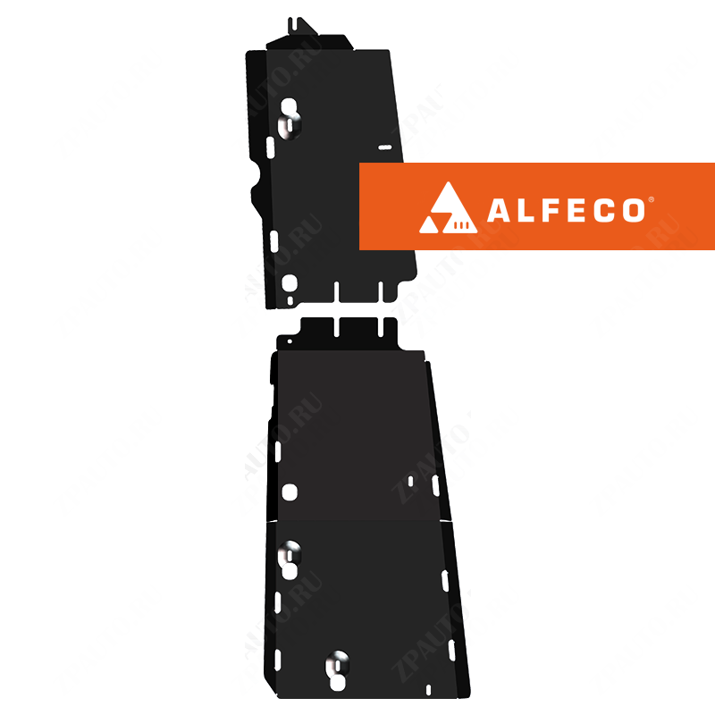 Защита  топливопровода (2 части) Mazda CX-5 2012-2017 V-2,0 2WD , ALFeco, сталь 2мм, арт. ALF1322st