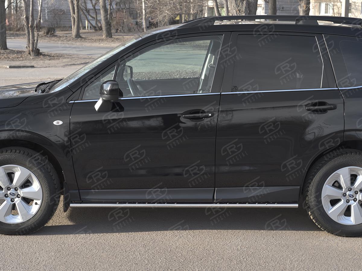SUBARU-FORESTER(SJ)-2016-2018-Пороги-труба-75х42-овал-с-проступью-SUFO-003346, Slitkoff