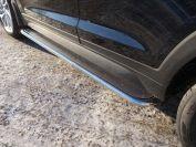 Пороги с площадкой (нерж. лист) 42,4 мм для автомобиля Hyundai Tucson 2015-2018, TCC Тюнинг HYUNTUC15-05