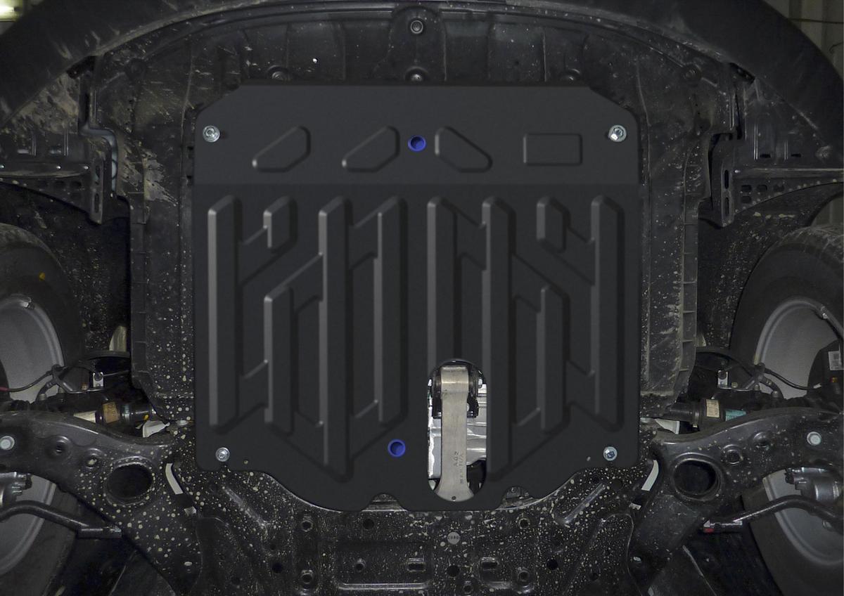 Защита картера и КПП Rival для Kia Sorento II рестайлинг 2012-2021, сталь 1.8 мм, с крепежом, штампованная, 111.2823.1