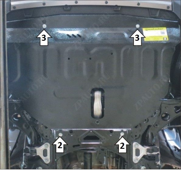 Защита стальная Мотодор (Двигатель, Коробка переключения передач), 2 мм, сталь для Haval Dargo 2022- арт. 73102