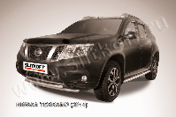 Защита переднего бампера d42+d42 двойная Nissan Terrano (2014-2023) , Slitkoff, арт. NTER14-004